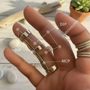 <b>Silver</b> Plated <b>Adjustable</b> Finger Splint <b>Ring</b> EDS & Arthritis Support Modern Minimalist <b>Ring</b> Multi Band Wholesale <b>Ring</b> For Women - Product Image 3