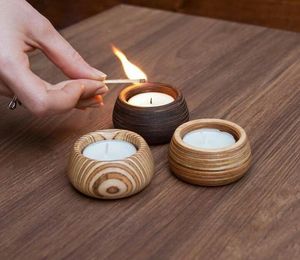 เชิงเทียนไม้ทำมือ – ที่วางเทียนไม้ธรรมชาติสำหรับตกแต่งโต๊ะ, ตกแต่งบ้าน, ห้องรับประทานอาหาร, ห้องนอน, ห้องนั่งเล่น - Product Image 6