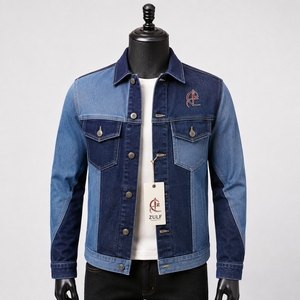 Chaqueta Vaquera Oversize para Hombre, Tela Vaquera Resistente, Corte Holgado, Cierre de Botones, Múltiples Bolsillos, Estilo Urbano Moderno, Ropa Casual de Exterior, OEM - Product Image 1
