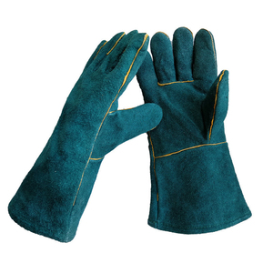 Guantes de Soldadura de Cuero Vacuno de Primera Calidad, Talla XL, Palma Doble y Dedos Reforzados, Antideslizantes e Impermeables - Product Image 3
