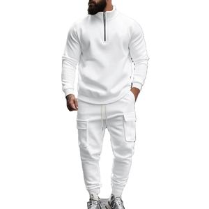 Conjunto Deportivo de Invierno, Estilo Urbano, 100% Algodón, Pantalones y Sudadera con Capucha, Personalizable, Unisex - Product Image 1