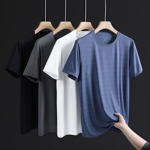 T-shirt décontracté d'été pour hommes, coupe ample, multicolore, impression numérique, 100 % coton, manches courtes, respirant, vente en gros - Product Image 5