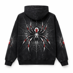 เสื้อฮู้ดลายแมงมุมพิมพ์ลายตามสั่งขายส่งสำหรับผู้ชาย-ผ้าฝ้าย 100% พิมพ์ลายดิจิทัลสำหรับฤดูหนาวและงานปัก ผู้ผลิต OEM จัดส่งโดยตรง - Product Image 2
