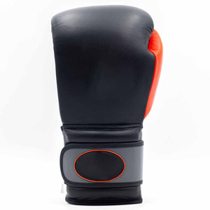 Most Popular Fighting Boxing Training <b>Gloves</b> Durable Material Adjustable Wrist Strap Black with Red Accents for Adult OEM Supply - Product Image 3