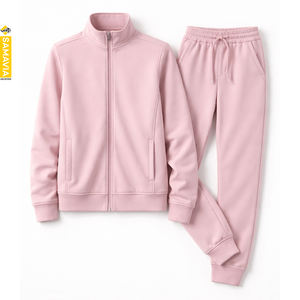 Survêtement unisexe à capuche en polyester/coton respirant, deux pièces, vente en gros OEM, impression numérique personnalisée, meilleur prix, décontracté, pour la gym - Product Image 1