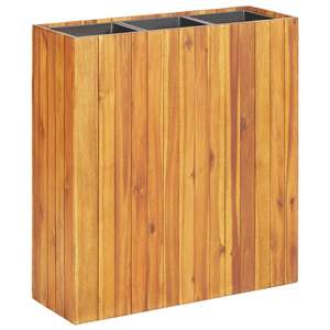 Jardinière surélevée en bois d'acacia brun massif, élégante, pour jardin extérieur - Product Image 1