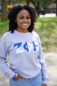 เสื้อสเวตเชิ้ตคอกลมผ้าฝ้ายถักพิมพ์ลายโลโก้แบบใหม่ Zeta Phe Beta ผลิตโดยผู้ผลิตเสื้อผ้าสำหรับผู้หญิง - Product Image 4