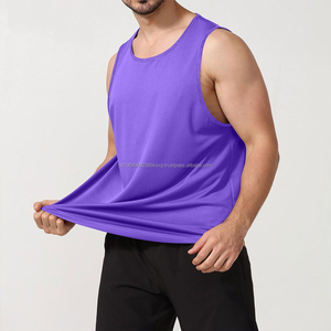 Débardeur de sport pour homme en maille 3D personnalisé, logo personnalisé, unisexe, respirant, séchage rapide, 100% coton, débardeur musculaire pour l'entraînement - Product Image 6