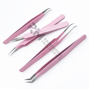 แหนบต่อขนตา RMI สีชมพู 45 90 องศา รูปตัว L แบรนด์ส่วนตัว สแตนเลสสตีล ทนทาน แม่นยำ ป้องกันไฟฟ้าสถิตย์ ขนาด 10 มม. - Product Image 6