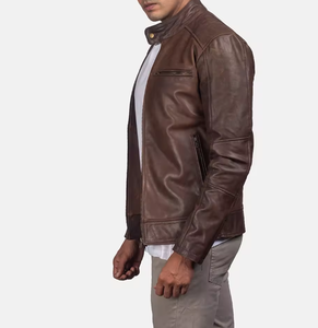 Blouson de motard en toile premium unisexe pour l'automne, style streetwear, col montant, logo frontal, respirant, séchage rapide, imperméable, coupe ajustée, fermeture éclair - Product Image 5