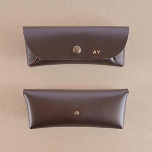 Genuine Leather <b>Glasses</b> Pouch Luxury <b>Soft</b> Cowhide Spectacles <b>Case</b> Slim Handmade Sunglasses Cover Travel Bag LGC-0111 - Product Image 3