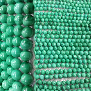 Natural Round Green Malachite Stone Beads Strands For Jewelry Making <b>Bracelet</b> Making Unisex Fashion Trend Jewelry Making - Product Image 1