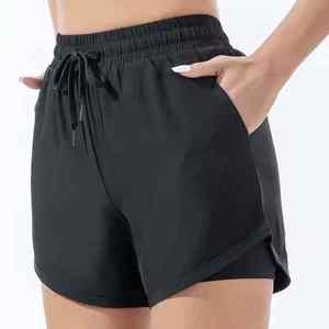 Shorts de sport pour femmes à taille haute, respirants, écologiques, personnalisables avec logo, séchage rapide, pour fitness, course et yoga – Vente en gros - Product Image 1