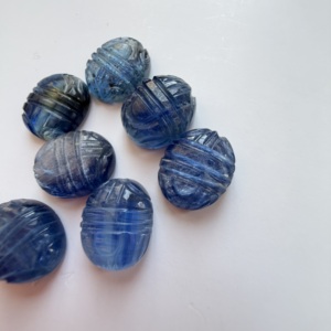 Pièces de kyanite bleue naturelle TFH pour la fabrication de bijoux, forme ovale 12x10 MM, possibilité de créer plusieurs tailles - Product Image 5