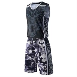 Conjunto de Camiseta de Baloncesto sin Mangas para Hombre, Cuello Personalizado, Impresión Digital, Absorbe la Humedad, Cintura Elástica, Nombre del Equipo Personalizado, Todas las Temporadas - Product Image 2