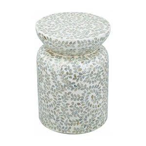 Exquisite Shell Inlay End <b>Table</b> <b>For</b> Luxury Interiors Artisan-Crafted MOP Side <b>Table</b>, Wholesale Furniture <b>for</b> Boutique Shops - Product Image 1