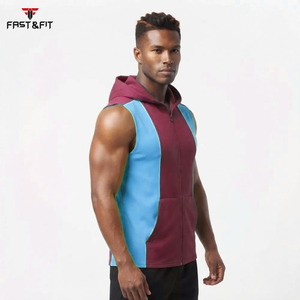 Top Quality <b>Sleeveless</b> Casual Bodybuilding Gym Workout Fitness <b>Men</b> Clothing <b>Sleeveless</b> Gym Hoodies - Product Image 5