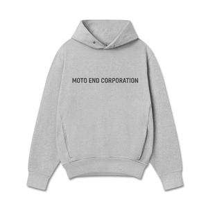 Sweat-shirt à capuche noir pour homme Moto End Corporation, coupe classique, en molleton de coton, décontracté, pour l'automne - Product Image 3