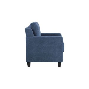 Poltrona da Soggiorno Horatio in Ciniglia Blu Navy - Product Image 3