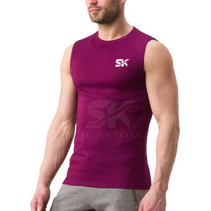 Camisetas sin Mangas Lisas Transpirables de Venta Caliente, Camisetas sin Mangas Lisas Personalizadas de Estilo Urbano Cómodo - Product Image 3