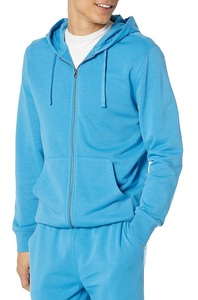 Nouveau sweat à capuche zippé élégant pour homme, 100 % coton, manches longues, col tombant, couleur unie, confortable, service OEM, Bangladesh - Product Image 5