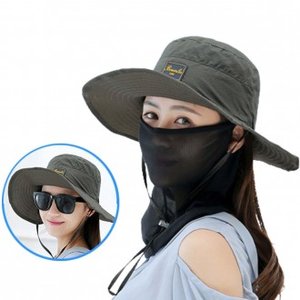 Ensemble chapeau et masque de voyage Protection UV pour femme Vêtements de plage Vivid Mountaineering - Product Image 1
