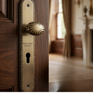 Premium Solid Brass Coronet Bevel Mortice <b>Door</b> <b>Knob</b> Plate | Modern Style Durable Outdoor Hotel Decorative <b>Door</b> Hardware Keyhole - Product Image 3