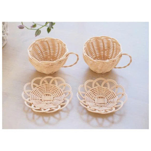 Top 2026 Decorative Handmade Rattan Tea Set - Miniature Woven Teapot and Cups for Playroom & Home Decor - Product Image 5
