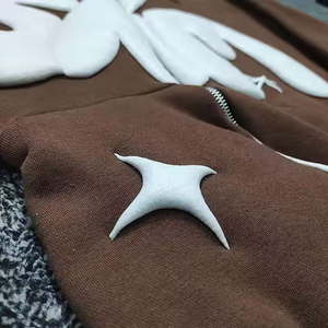 Sudadera con Capucha para Hombre, Invierno, Cómoda, Transpirable, 100% Algodón, Estampado Puff, Logotipo Personalizado, Camuflaje, Impermeable, Estilo Hip Hop Urbano - Product Image 6