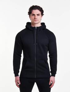 Sudadera con capucha y cremallera para hombre, de algodón y forro polar, con capucha ajustable, suave, cálida, de manga larga, para uso casual. - Product Image 1
