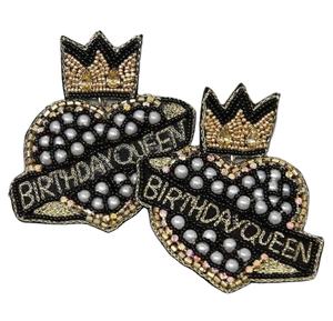 Pendientes bordados con cuentas a la moda, joyería de vacaciones, pendientes bordados festivos, se aceptan pendientes bordados con logotipo de diseño personalizado - Product Image 4