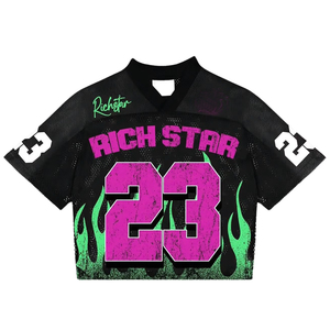 Camisetas Deportivas de Fútbol Americano para Hombre, de Alta Calidad, Nueva Llegada, al por Mayor, con Parches Bordados Personalizados, Manga Corta - Product Image 4