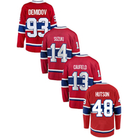 Maillot de hockey sur glace personnalisé respirant à manches courtes, vêtements de sport sublimés pour équipe, uniforme d'entraînement de hockey imprimé et cousu pour adultes
