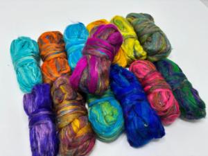 Premium Multi Colored Sari Silk <b>Silver</b> Jewelry Handmade Ethnic Fashion Accessory for Wholesale Export and Boutique Supply - Product Image 4