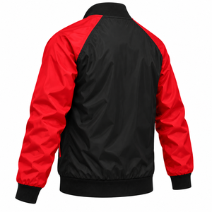 Veste coupe-vent pour homme avec logo personnalisé, style chic Y2K, streetwear, manches raglan, veste bomber, vêtements d'extérieur de mode haut de gamme pour homme - Product Image 4