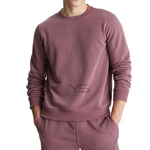 Sweat-shirt unisexe d'hiver à col rond en tissu polaire, mélange polyester/coton, coupe classique, respirant, 300g, style streetwear - Product Image 4