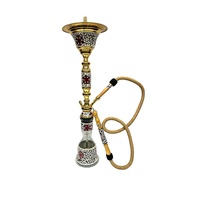 Chichas de luxe de qualité supérieure, plaquées or, avec fond marbré rose nacré, en acier inoxydable laqué, type droit