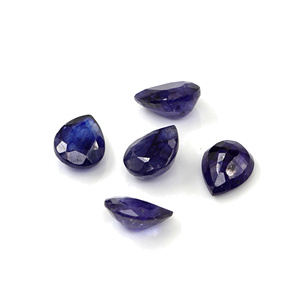 Saphirs bleus naturels de Bangkok, taille poire calibrée 8x10mm, pierres précieuses de saphir bleu naturel facettées pour la création de bijoux - Product Image 5