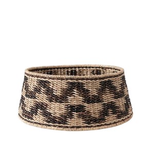 Rustic <b>Boho</b> Seagrass Christmas Tree Collar Woven Tree Base Cover Decorative Basket for Christmas Decor - Product Image 1