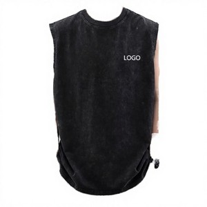 Camisetas sin mangas deportivas de punto transpirables al por mayor para hombre, de secado rápido, 180g, personalizables - Product Image 3