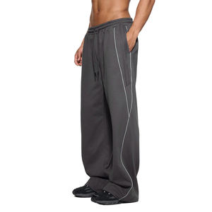 Service OEM, vêtements de jogging pour hommes avec logo personnalisé, broderie 3D, pantalons décontractés avec bordures blanches, streetwear pour hommes - Product Image 4