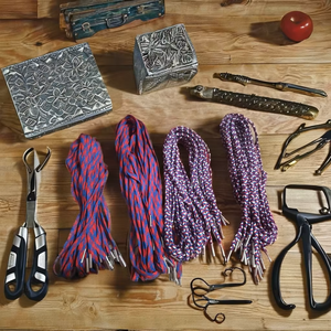 Cordones de Repuesto Redondos de Fábrica, Cordones Tubulares Reciclados Impresos con Extremos Coloridos, Cordón de Poliéster Plateado - Product Image 3