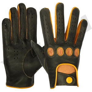 Wholesale Winter Fashion Customized unisex Luxury Touch Screen Men Motorcycle Car Drive Genuine Deerskin Leather Driving <b>Gloves</b> - Product Image 5
