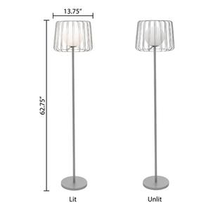 Lampe de sol LED à économie d'énergie avec cadre métallique fin pour bureau et appartement - Product Image 5