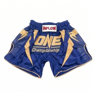 กางเกงชกมวย INFLOW Unisex สีขาวทอง ลายโลโก้ One Championship แบบพิมพ์รีดร้อน ระบายอากาศได้ดี แห้งเร็ว ผลิตจากโพลีเอสเตอร์ 100% - Product Image 6
