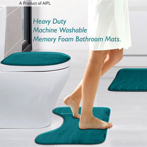 Tapis de salle de bain en coton doux et absorbant, écologique, imperméable, antidérapant pour la maison et l'hôtel à bas prix - Product Image 6