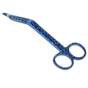 Tijeras para Vendajes Lister de Acero Inoxidable Premium, con Patrón Impreso Azul Personalizado, para Primeros Auxilios, Enfermería y Cirugía - Product Image 1