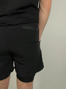 Pantalones Cortos Deportivos Personalizados al por Mayor para Hombre, 2 en 1, Color Sólido Personalizado, Compresión, Secado Rápido, para Correr, Entrenamiento, Gimnasio, Fitness - Product Image 2