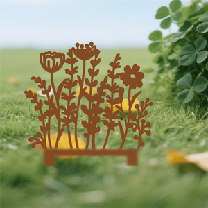CIFbuy Pali Decorativi Quadrati Vintage in Ferro per Giardino, Segnaposto per Esterni e Patio, Ideali per Paesaggistica e Decorazioni da Giardino, Consigliati per Ambienti con Pioggia - Product Image 3