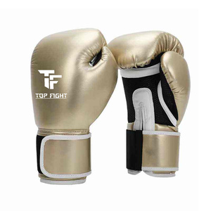 Gants de boxe en cuir brillant de haute qualité avec logo personnalisé en PU, gants de Muay Thai, gants de kick-boxing, gants d'entraînement MMA professionnels - Product Image 1